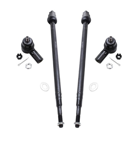 4 Front Tie Rods for 2001-2005 Honda Civic, EL 2002 2003 2004 Inner and Outer Steering Tie Rod Ends Replacement