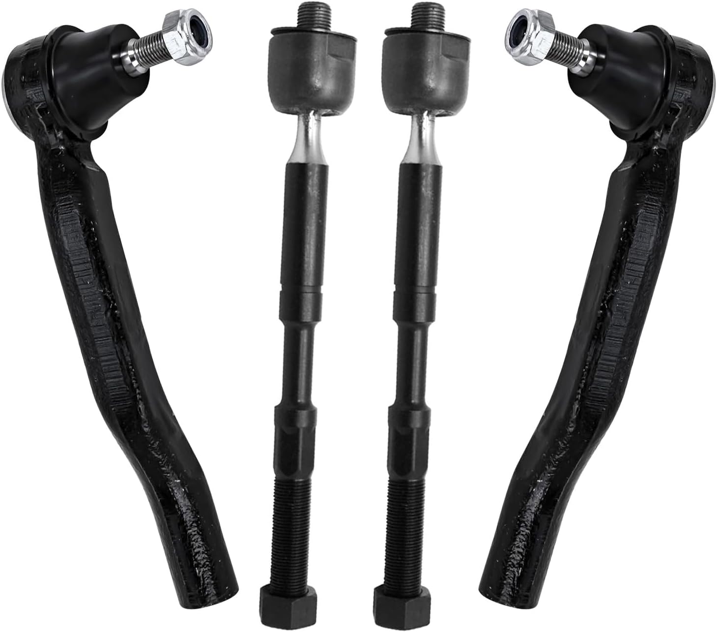 4pc Front Inner Outer Tie Rods for 2011-2020 Toyota Sienna 4 Inner Outer Tie Rod End Links 2012 2013 2014 2015 2016 2017 2018 2019 Replacement