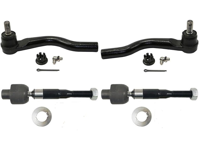 Outer & Inner Tie Rod End Sets for Honda Accord Crosstour 3.5L 2010 2011 for Honda Accord Crosstour 3.5L 2010 2011, for Crosstour 2.4L 2012 2013, for Crosstour 3.5L 2012 4pcs OE#ES801162 ES801163